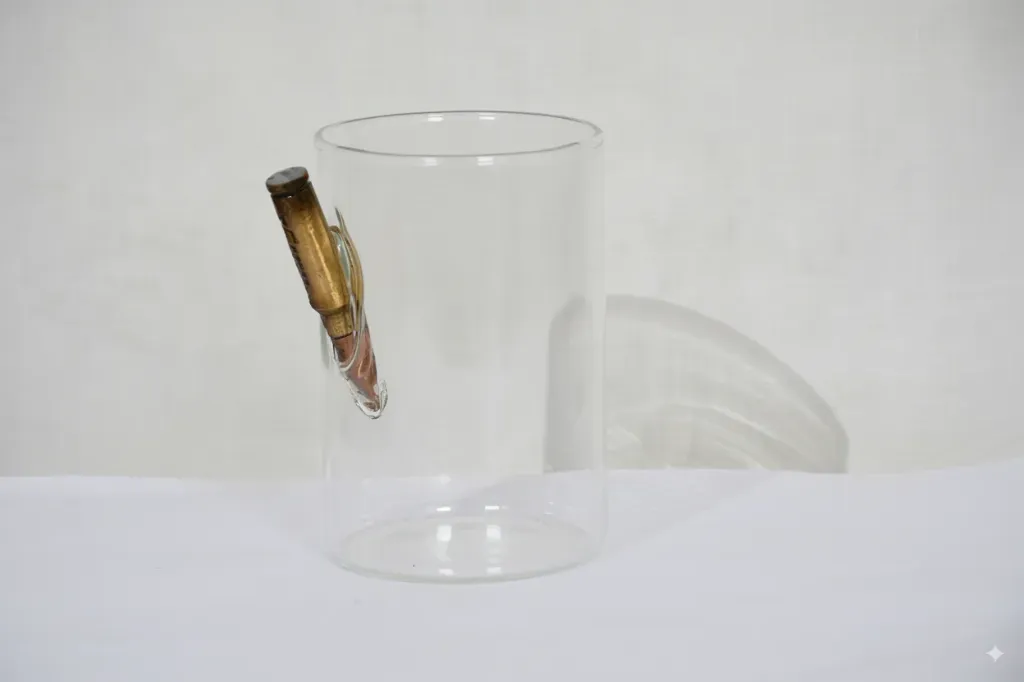 Artificial Rifle Bullet Embedded Glass By Limitless Hub (​Pack of 1)